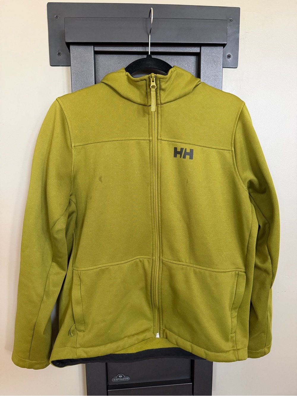 Helly Hansen Youth Loen Midlayer Fleece Jacket Size 16 176 Green Hooded
